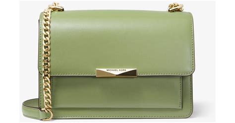 michael kors jade|Jade Large Leather Crossbody Bag .